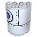 LEGO Cylinder 2 x 4 x 4 Half with Bull Eye and Rivets Sticker (6218)