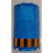 LEGO Cylinder 2 x 4 x 5 Half with Orange and Black Stripes Sticker from Set 5985 (85941)