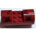 LEGO Cilinder 3 x 6 x 2.7 Horizontaal met Zwart Vents en Rivets Rechts Sticker Solide noppen in het midden (93168)