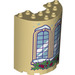 LEGO Cylinder 3 x 6 x 6 Half with arched windows and snow (35347 / 66588)