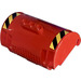 LEGO Cilinder 3 x 8 x 5 Halve met 3 Gaten met Zwart en Geel Danger Strepen Sticker (15361)