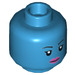 LEGO Donker Azuurblauw Aayla Secura Minifigure Hoofd (Verzonken Solid Stud) (3626 / 33444)