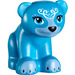 LEGO Dark Azure Bear (Sitting) with White Swirl Pattern and Blue Eyes (31775)