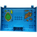 LEGO Dark Azure Book Half with Hinges and Compartment with Barrels, Wood, Fish, Crocodile, Island Sticker (80909)
