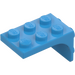 LEGO Dark Azure Bracket 3 x 2 with Plate 2 x 2 Downwards (69906)