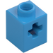 LEGO Dark Azure Stein 1 x 1 mit Achsloch (73230)