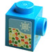 LEGO Donker azuurblauw Steen 1 x 1 met Nop aan Eén Kant met Snowflake en Vegetables Sticker (87087)