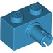 LEGO Donker Azuurblauw Steen 1 x 2 met Pin met Studhouder aan de onderzijde (44865)