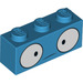 LEGO Donker Azuurblauw Steen 1 x 3 met Beau Gezicht (3622 / 38937)
