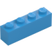 LEGO Dark Azure Brick 1 x 4 (3010)