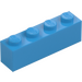 LEGO Donker azuurblauw Steen 1 x 4 (3010 / 6146)