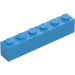 LEGO Dark Azure Brick 1 x 6 (3009)