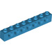 LEGO Dark Azure Brick 1 x 8 with Holes (3702)