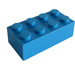 LEGO Dark Azure Brick 2 x 4 (3001)