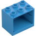 LEGO Dark Azure Cupboard 2 x 3 x 2 with Recessed Studs (92410)