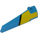 LEGO Dark Azure Curved Panel 6 Right with Black curved Stripe, Dark Azur and Yellow Areas Sticker (64393)