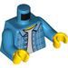 LEGO Dark Azure Dad with Beard Minifig Torso (973 / 76382)