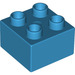 LEGO Donker Azuurblauw Duplo Steen 2 x 2 (3437 / 89461)