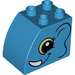 LEGO Duplo Dark Azure Brick 2 x 3 x 2 with Curved Side with Elephant Head (11344 / 36733)
