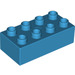 LEGO Dark Azure Duplo Brick 2 x 4 (3011 / 31459)