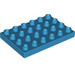 LEGO Dark Azure Duplo Plate 4 x 6 (25549)