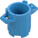 LEGO Dark Azure Dustbin with 4 Lid Holders (28967 / 92926)