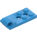 LEGO Dark Azure Hinge Plate Bottom 2 x 4 with 4 Studs and 2 Pin Holes (43056)