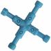 LEGO Donker Azuurblauw Lug Wrench, 4-Way