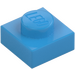 LEGO Dark Azure Plate 1 x 1 (3024)