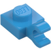 LEGO Dark Azure Plate 1 x 1 with Horizontal Clip (Thick Open &#039;O&#039; Clip) (52738 / 61252)