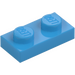 LEGO Azur Foncé assiette 1 x 2 (3023 / 28653)