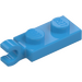 LEGO Dark Azure Plate 1 x 2 with Horizontal Clip on End (42923 / 63868)