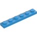 LEGO Mørk asurblå Plate 1 x 6 (3666)