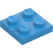 LEGO Donker azuurblauw Plaat 2 x 2 (3022 / 94148)