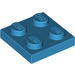 LEGO Dark Azure Plate 2 x 2 (3022 / 94148)