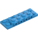 LEGO Dark Azure Plate 2 x 6 x 0.7 with 4 Studs on Side (72132 / 87609)