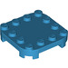 LEGO Donker Azuurblauw Plaat 4 x 4 x 0.7 met Afgeronde hoeken en Empty Middle (66792)
