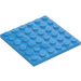 LEGO Dark Azure Plate 6 x 6 (3958)