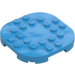 LEGO Dark Azure Platte 6 x 6 x 0.7 Rund Semicircle (66789)