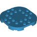 LEGO Donker Azuurblauw Plaat 6 x 6 x 0.7 Ronde Semicircle (66789)