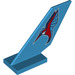 LEGO Azur Foncé Aileron 2 x 4 x 6 avec Rouge et Bleu Kingfisher (6239 / 88081)