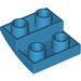 LEGO Dark Azure Steigung 2 x 2 x 0.7 Gebogen Invertiert (32803)