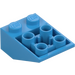 LEGO Mörk Azure Backe 2 x 3 (25°) Omvänd med anslutningar mellan knoppar (2752 / 3747)