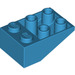 LEGO Donker Azuurblauw Helling 2 x 3 (25°) Omgekeerd met verbindingen tussen noppen (2752 / 3747)