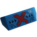 LEGO Dark Azure Spoiler with Handle with Letter &#039;X&#039;, Triangles, Lines, Rings Sticker (98834)