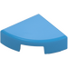 LEGO Dark Azure Tile 1 x 1 Quarter Circle (25269)