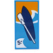 LEGO Azur foncé Tuile 2 x 4 avec Dark Bleu Planche de surf et blanc Paddle Autocollant (87079)
