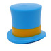 LEGO Dark Azure Top Hat with Upturned Brim with Bright Light Orange Ribbon (27149 / 101777)