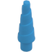 LEGO Dark Azure Unicorn Horn mit Spiral(e) (34078 / 89522)