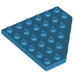 LEGO Dark Azure Keil Platte 6 x 6 Ecke (6106)
